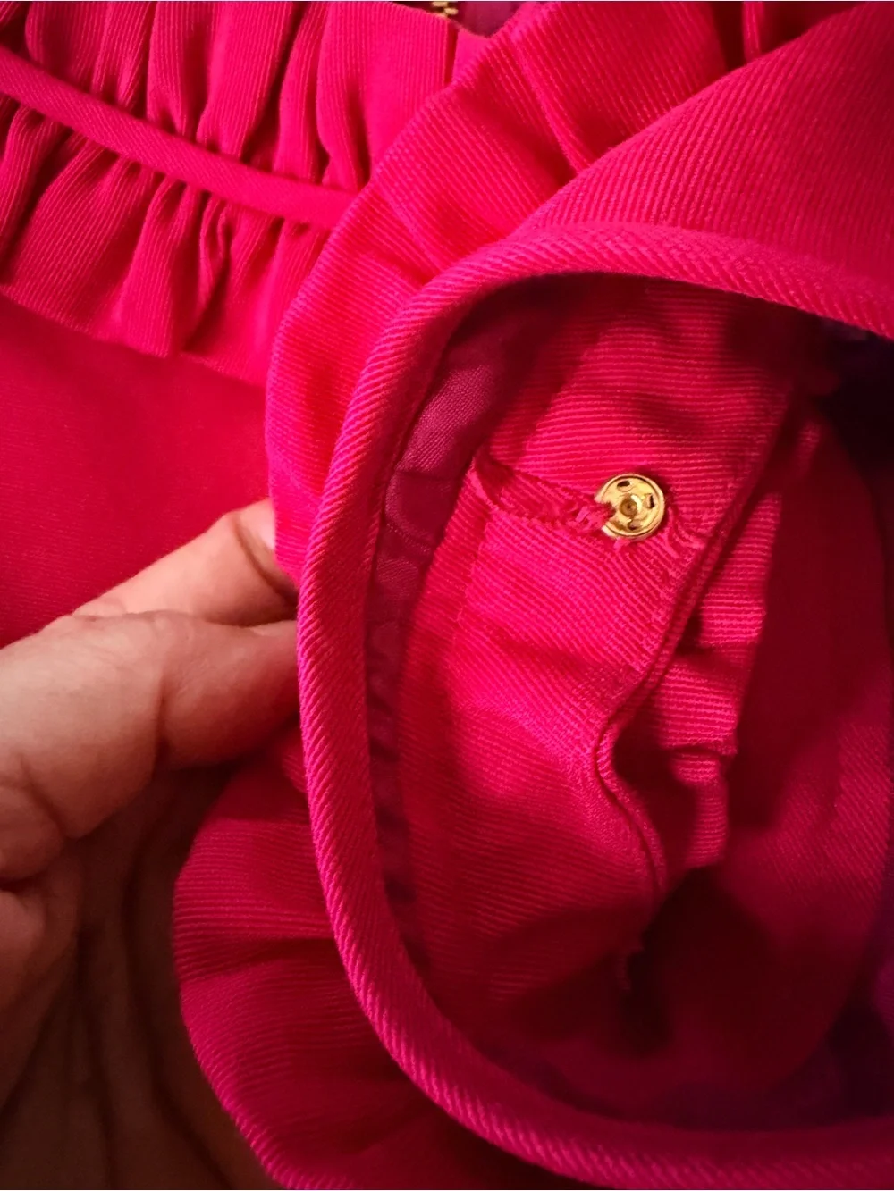 ♠️ Kate Spade Sleeveless Cocktail Dress with Ruffled Neck - Fuschia Sz 12